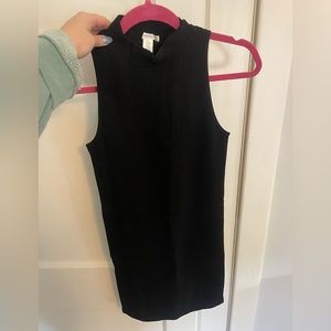 Black turtleneck stretchy dress